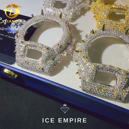 Iced Out 925 Silver Moissanite Watch