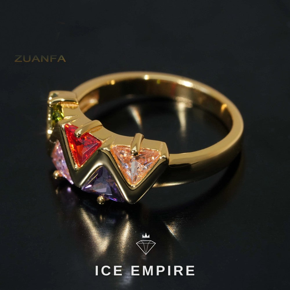 Iced Out 925 Silver Moissanite Ring