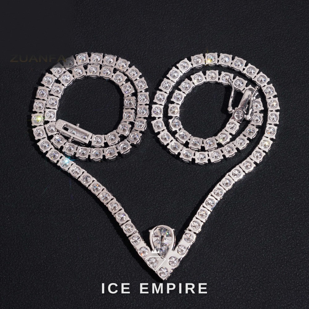 Iced Out Rose Gold Plated Moissanite Cuban Chain