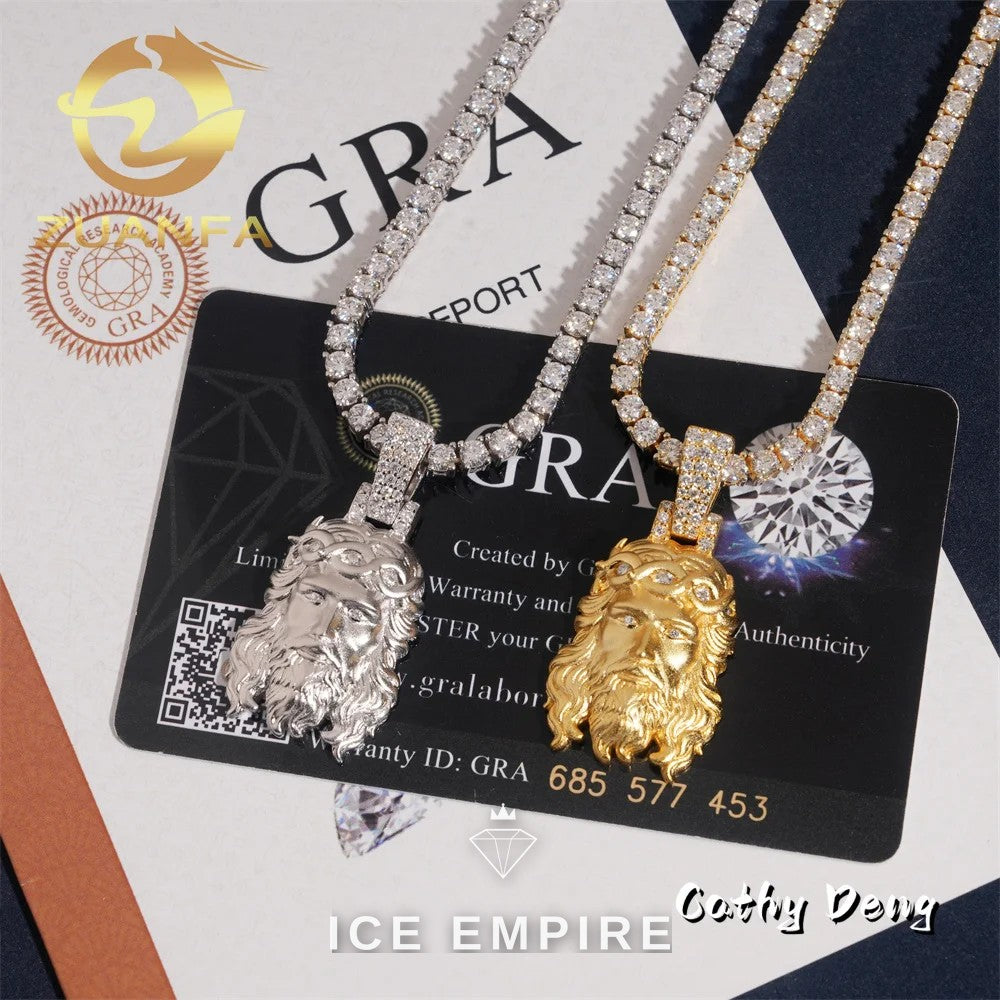 Iced Out Rose Gold Plated Moissanite Pendant