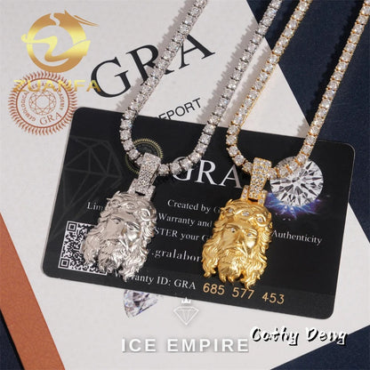Iced Out Rose Gold Plated Moissanite Pendant