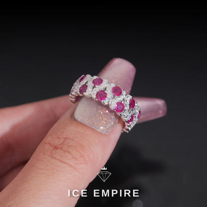 Iced Out 925 Silver Lab Grown Diamond Ring
