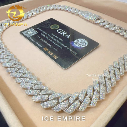 Iced Out Rose Gold Plated Moissanite Cuban Chain