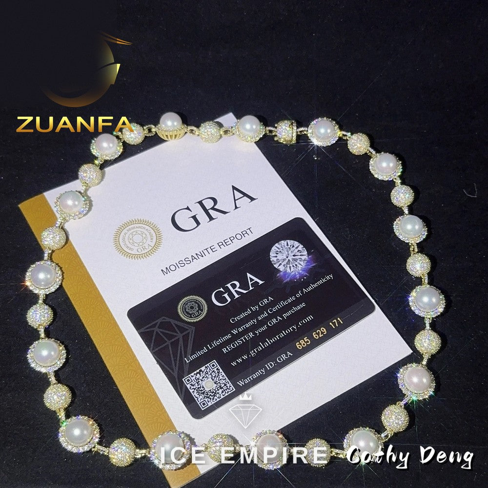 Iced Out Rose Gold Plated Moissanite Cuban Chain
