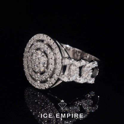 Iced Out Baguette 925 Silver Moissanite Ring