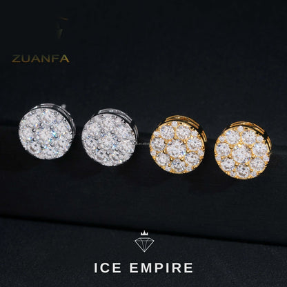 Iced Out Gold Plated Moissanite Earrings
