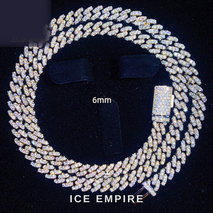 Iced Out Rose Gold Plated Moissanite Cuban Chain