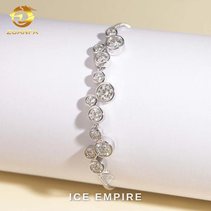 Iced Out 925 Silver Moissanite Bracelet