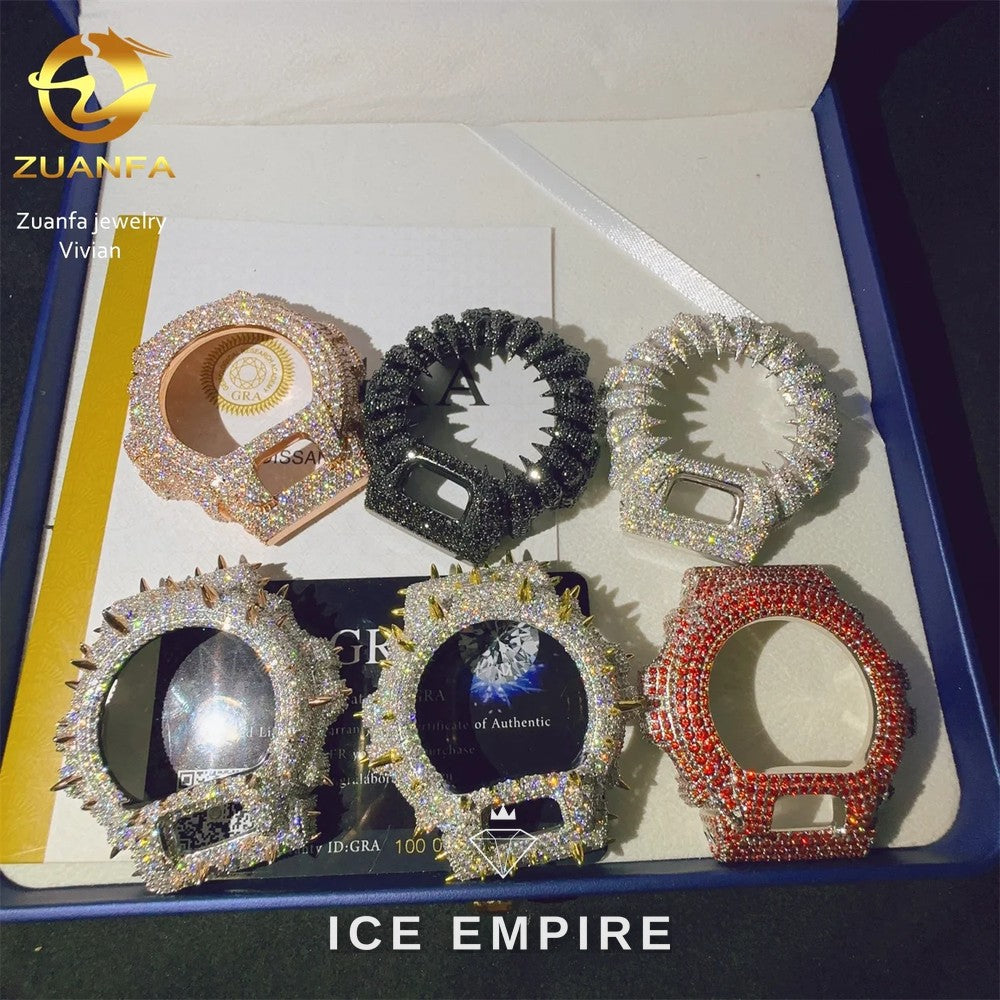 Iced Out 925 Silver Moissanite Watch