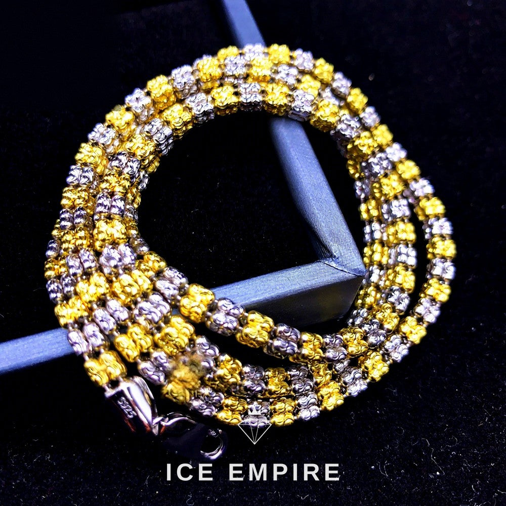 Iced Out Rose Gold Moissanite Cuban Chain