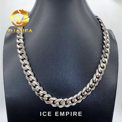 Iced Out Gold Plated Moissanite Cuban Chain
