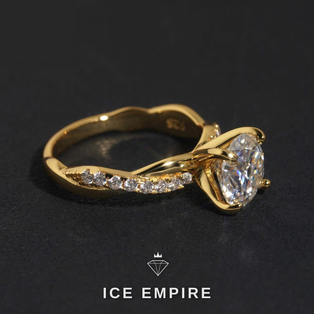Iced Out 925 Silver Moissanite Wedding Band