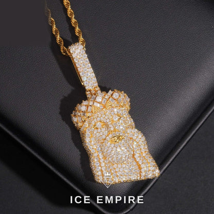 Iced Out Rose Gold Plated Moissanite Pendant