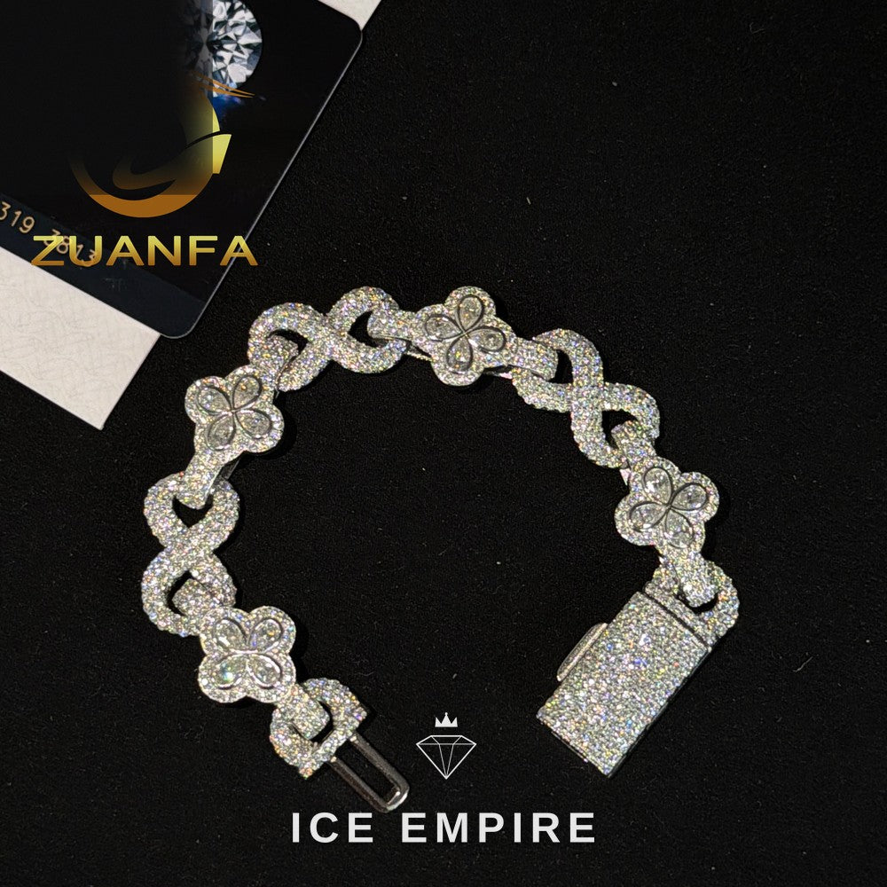 Iced Out Rose Gold Plated Moissanite Cuban Chain