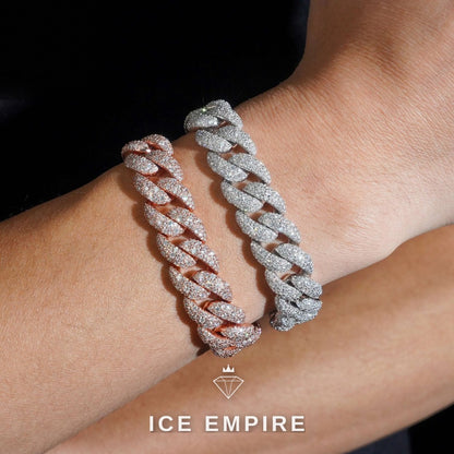 Iced Out 925 Silver Moissanite Cuban Chain