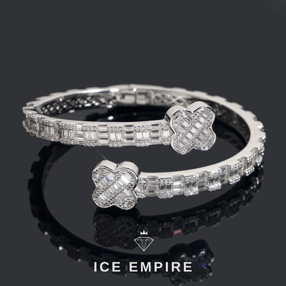 Iced Out Baguette Rose Gold Plated Moissanite Bracelet