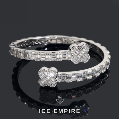Iced Out Baguette Rose Gold Plated Moissanite Bracelet