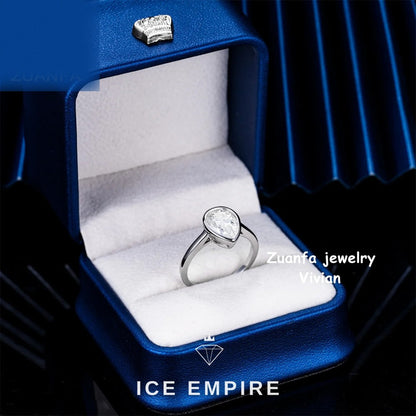 Iced Out 925 Silver Moissanite Ring