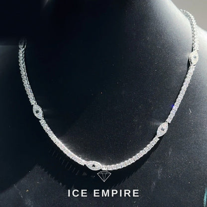Iced Out Rose Gold Plated Moissanite Cuban Chain