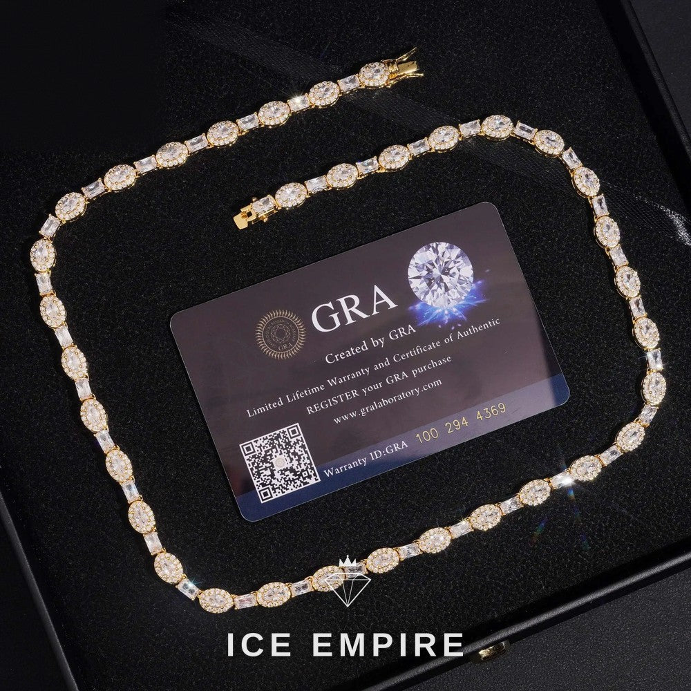Iced Out Rose Gold Plated Moissanite Cuban Chain