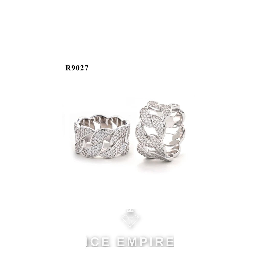 Iced Out 925 Silver Moissanite Ring