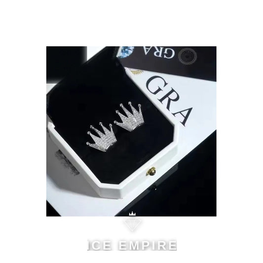 Iced Out 925 Silver Moissanite Earrings
