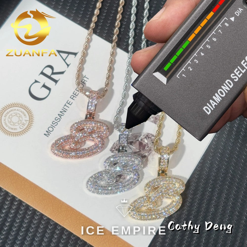 Iced Out Rose Gold Plated Pendant