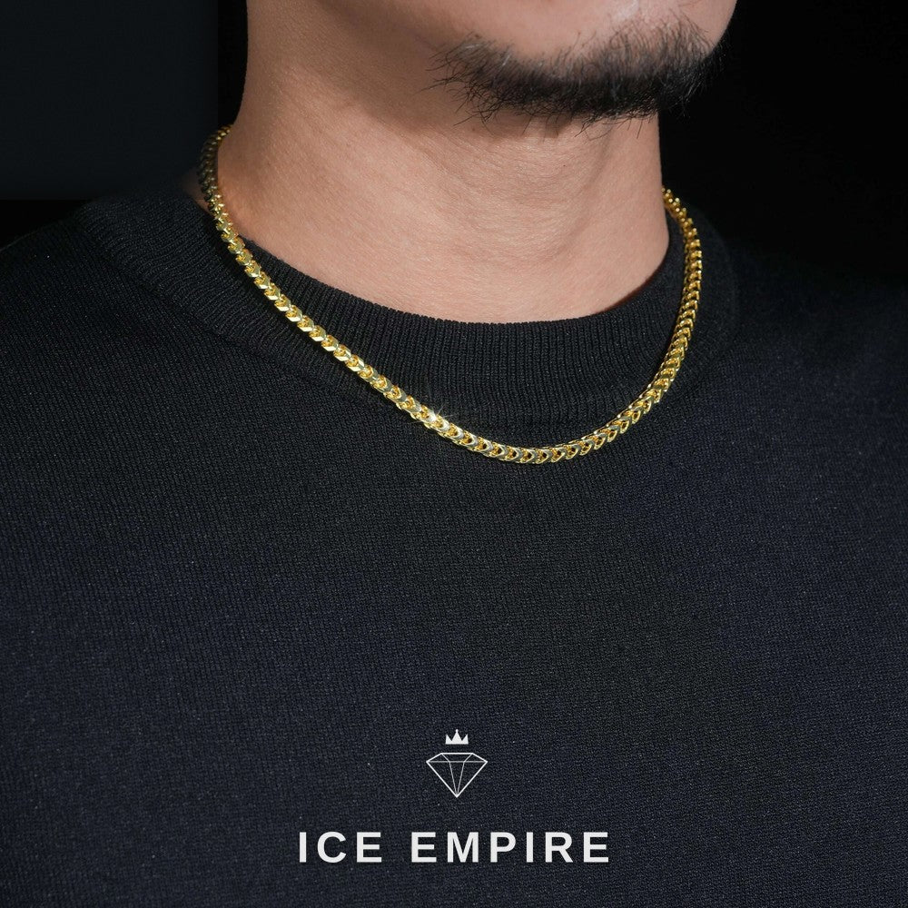 Iced Out Rose Gold Plated Moissanite Cuban Chain