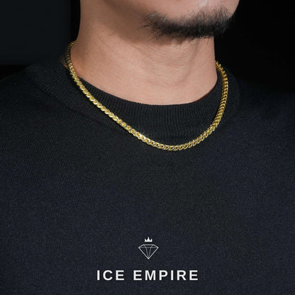 Iced Out Rose Gold Plated Moissanite Cuban Chain