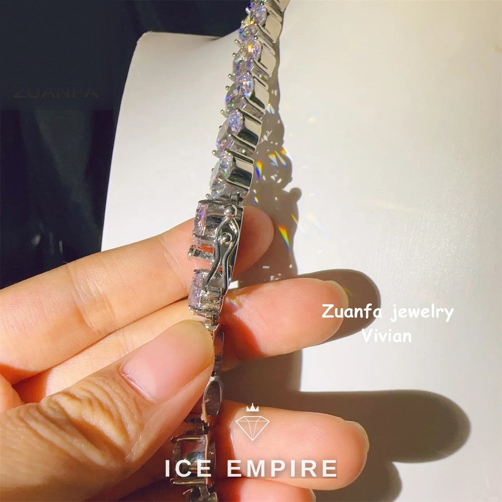 Iced Out 925 Silver Cuban Chain