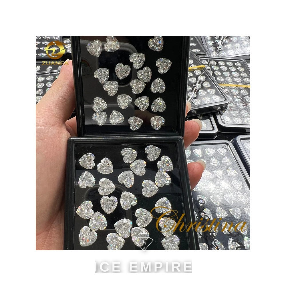 Iced Out Heart 925 Silver Moissanite Pendant