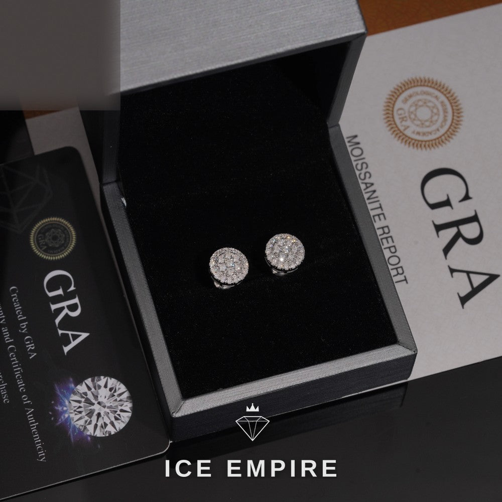 Iced Out Rose Gold Plated Moissanite Earrings