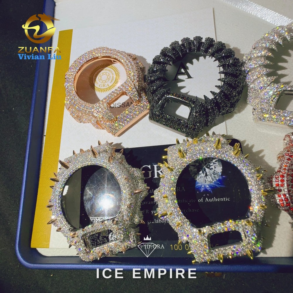Iced Out 925 Silver Moissanite Watch