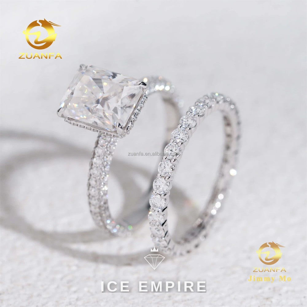 Iced Out 14K Gold Lab Grown Diamond Engagement Ring