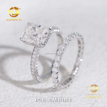 Iced Out 14K Gold Lab Grown Diamond Engagement Ring