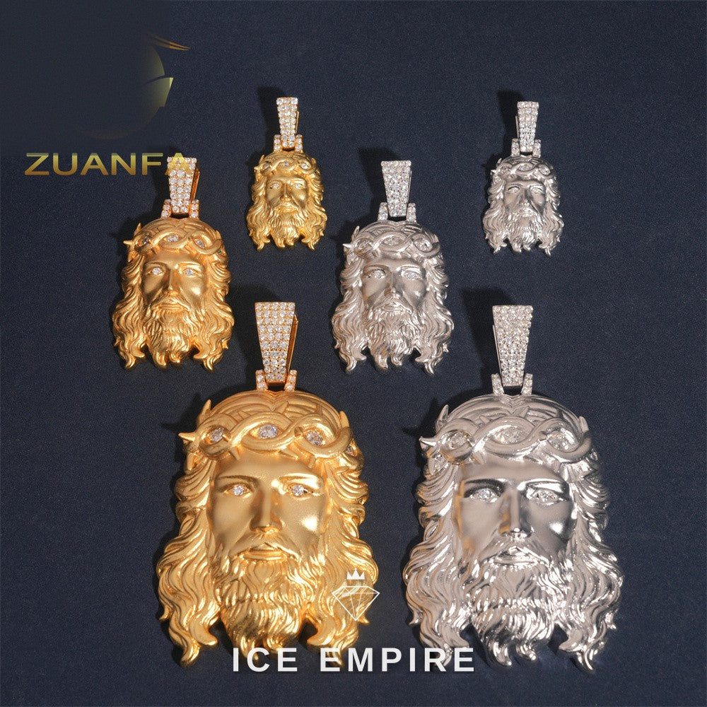 Iced Out Rose Gold Plated Moissanite Pendant