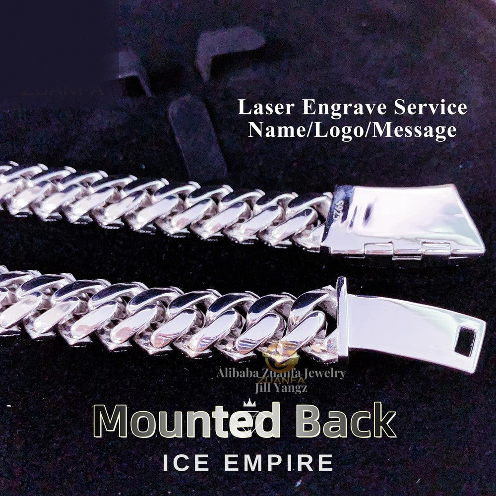 Iced Out Rose Gold Plated Moissanite Cuban Chain