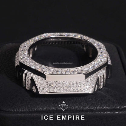 Iced Out 925 Silver Moissanite Watch