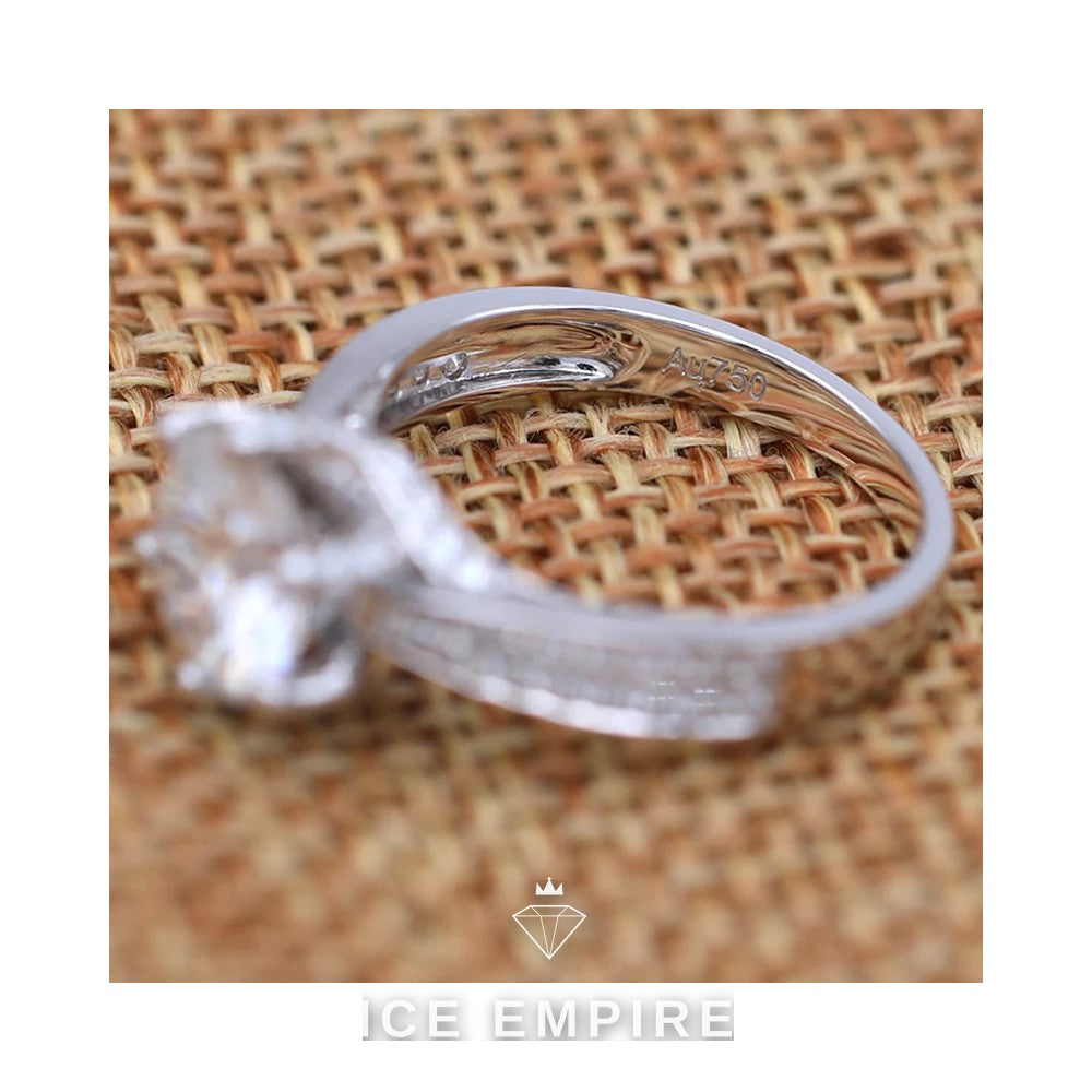 Iced Out 14K Gold Lab Grown Diamond Ring