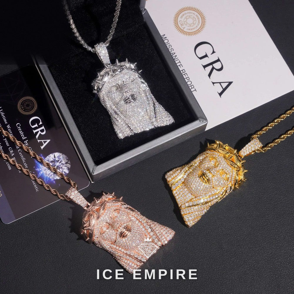 Iced Out Gold Plated Moissanite Pendant