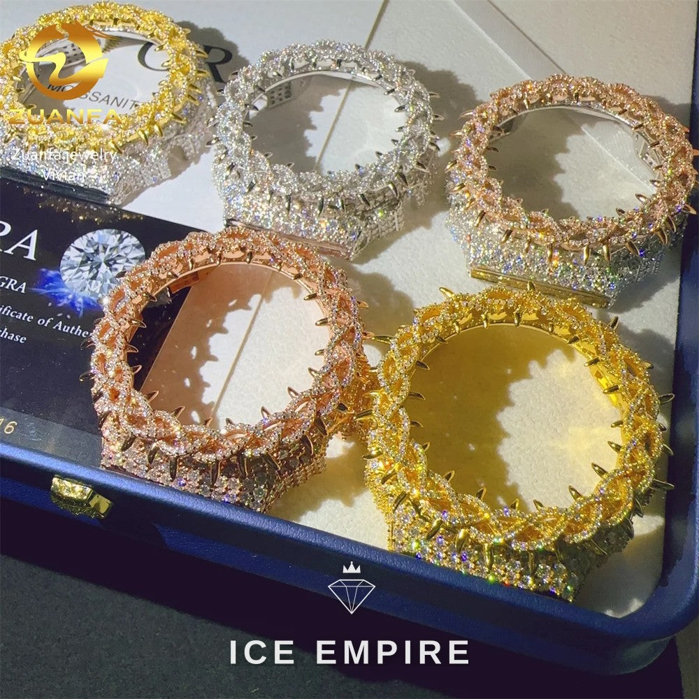 Iced Out 925 Silver Moissanite Watch