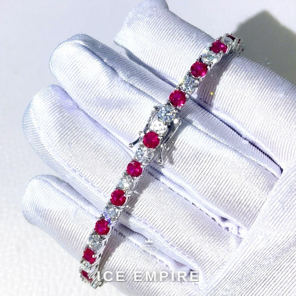 Iced Out Gold Plated Moissanite Tennis Bracelet