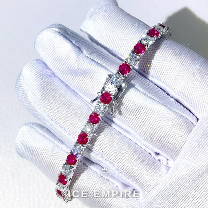 Iced Out Gold Plated Moissanite Tennis Bracelet