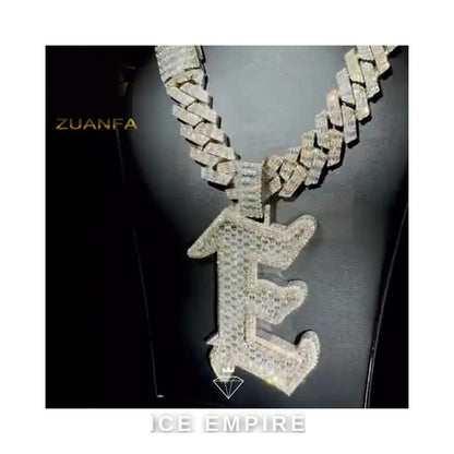 Iced Out 925 Silver Moissanite Pendant