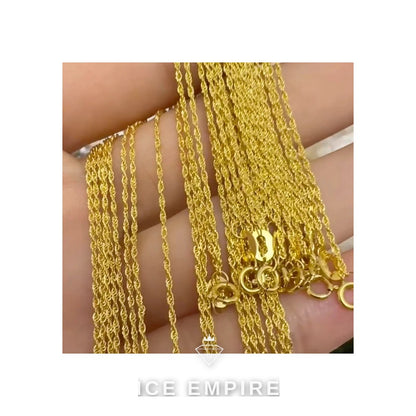 Iced Out Rose Gold Plated Cuban Chain