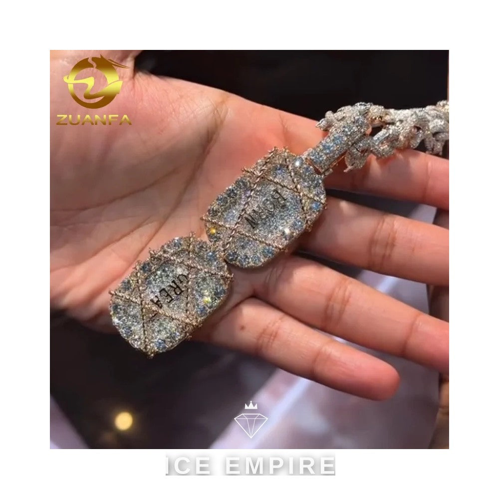 Iced Out Gold Plated Moissanite Pendant