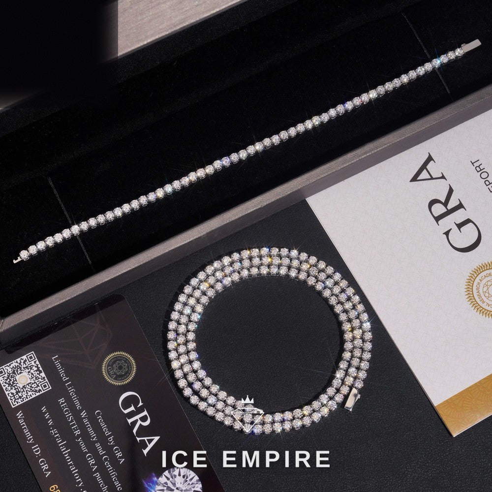Iced Out Rose Gold Plated Moissanite Cuban Chain