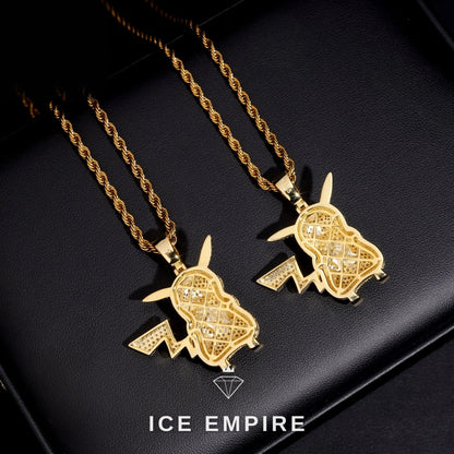 Iced Out Rose Gold Plated Moissanite Pendant