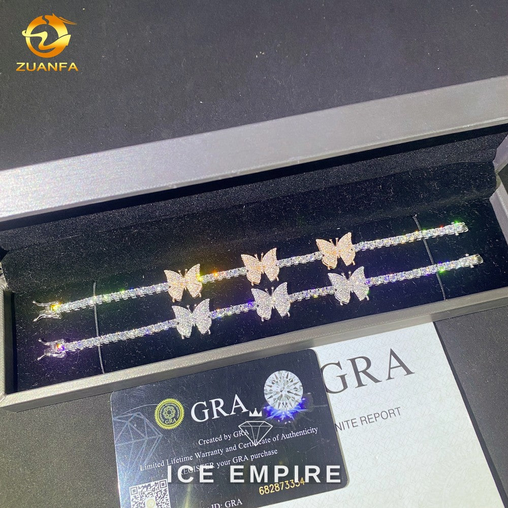 Iced Out 925 Silver Moissanite Tennis Bracelet
