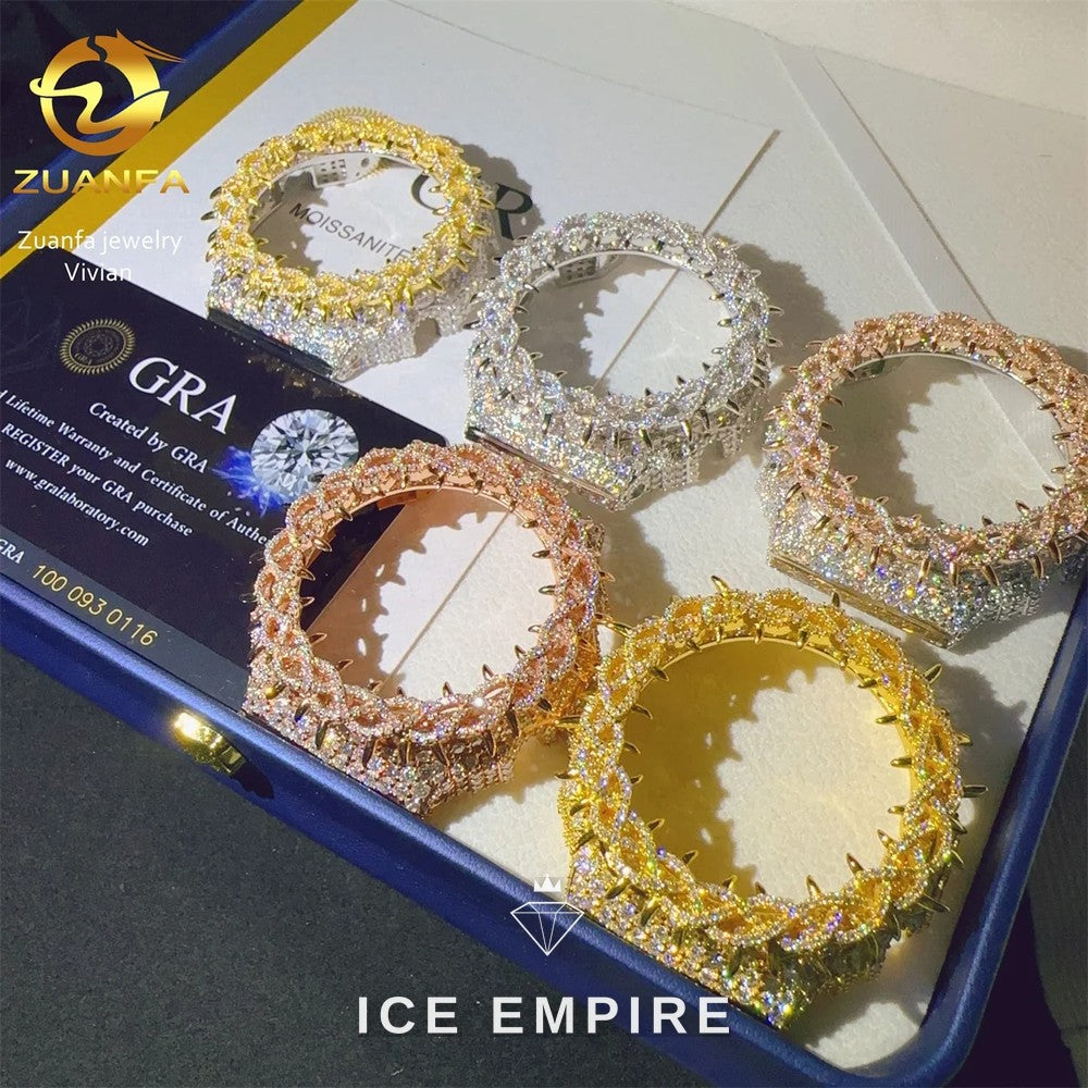 Iced Out 925 Silver Moissanite Watch